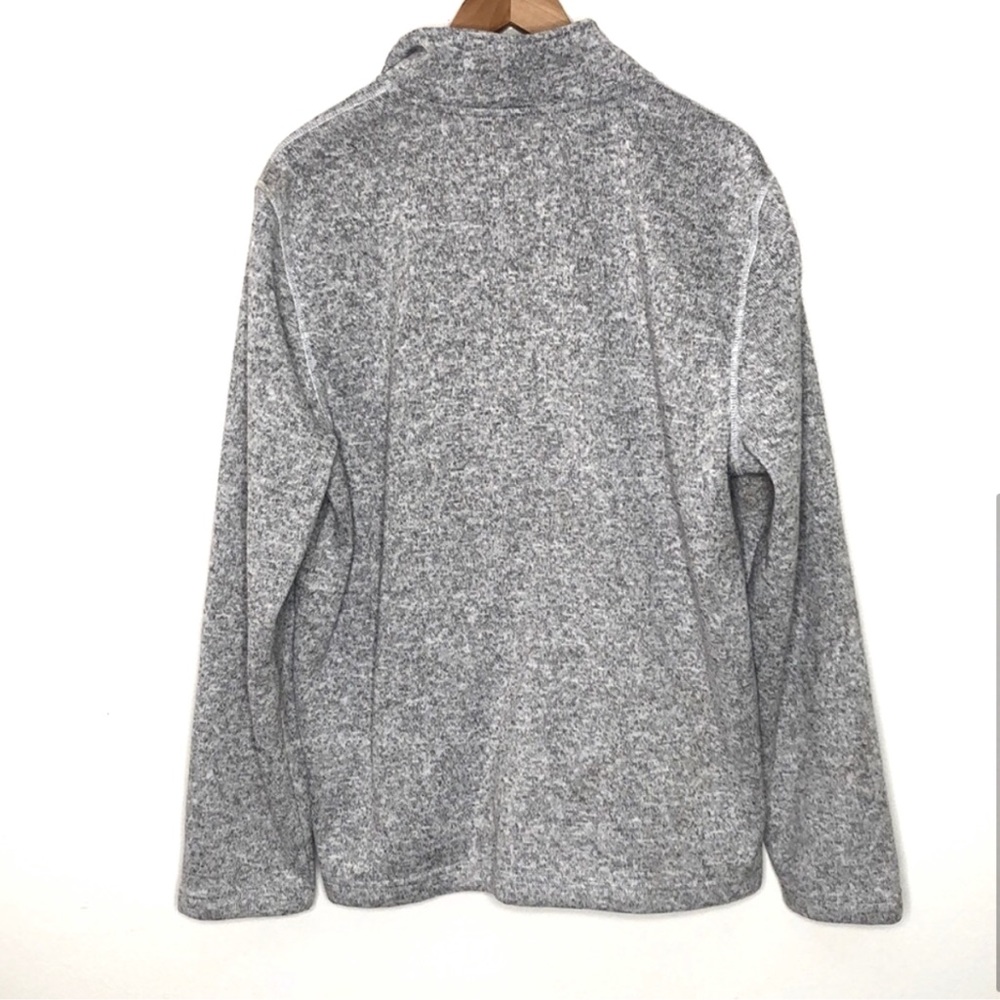 Nautica gray pullover sweater sz large quarter zip - Picture 3 of 4
